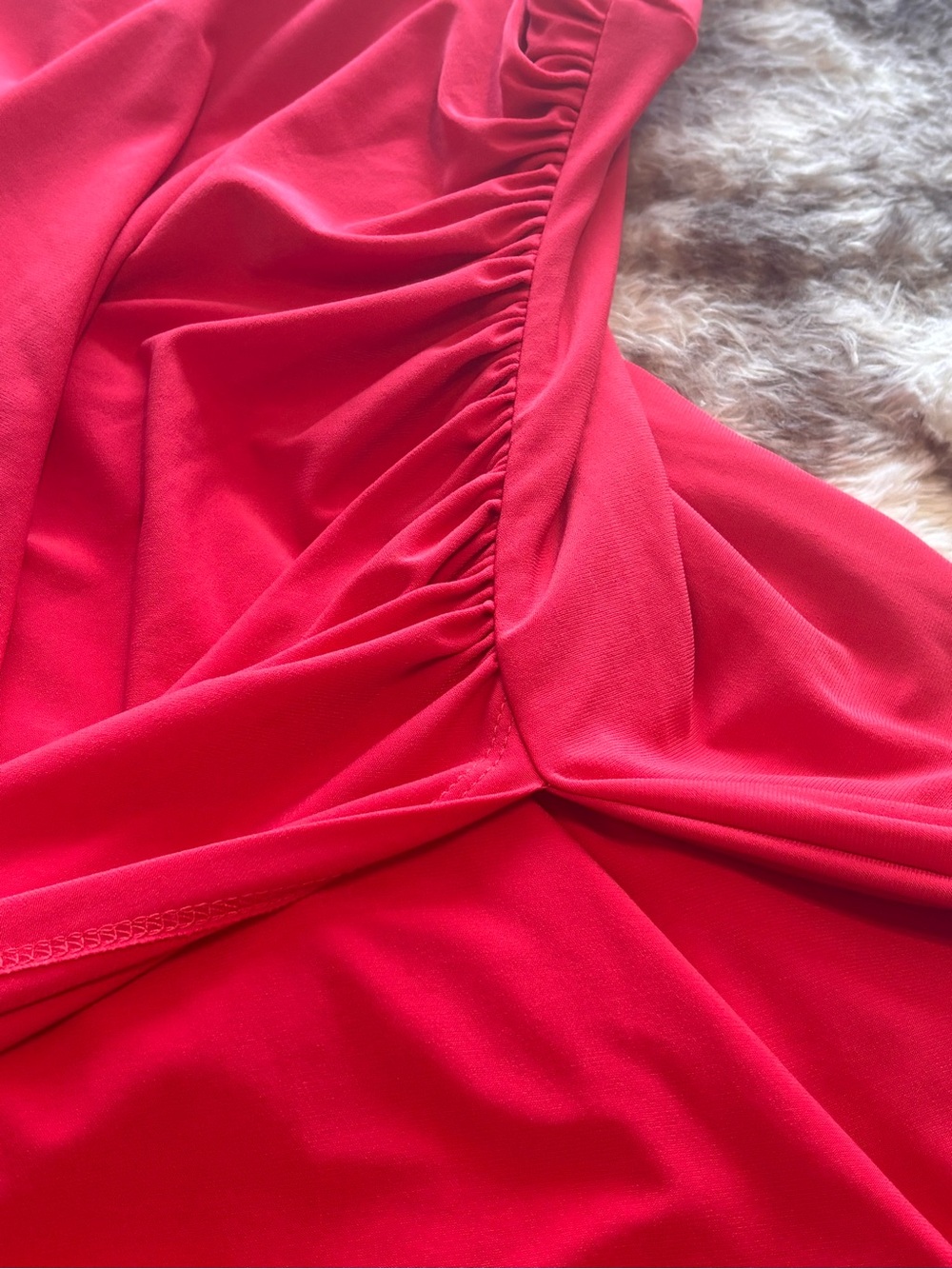 Lauren Ralph Lauren Red Sleeveless Midi Wrap Dress - Picture 5 of 6